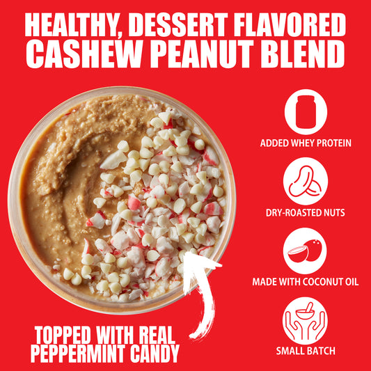 White Chocolate Peppermint Cashew Peanut Butter