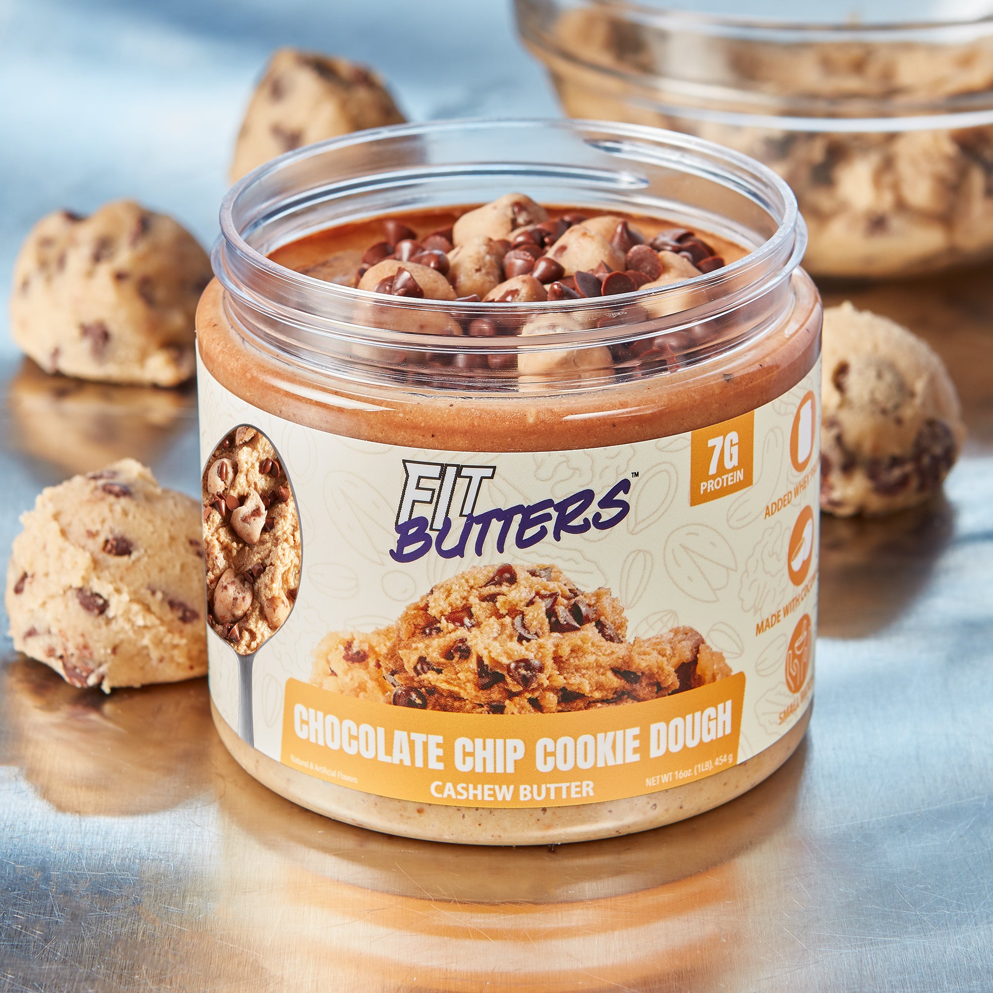 FIt Butters Chocolate Chip Cookie Dough Cashew Butter – Fit Butters