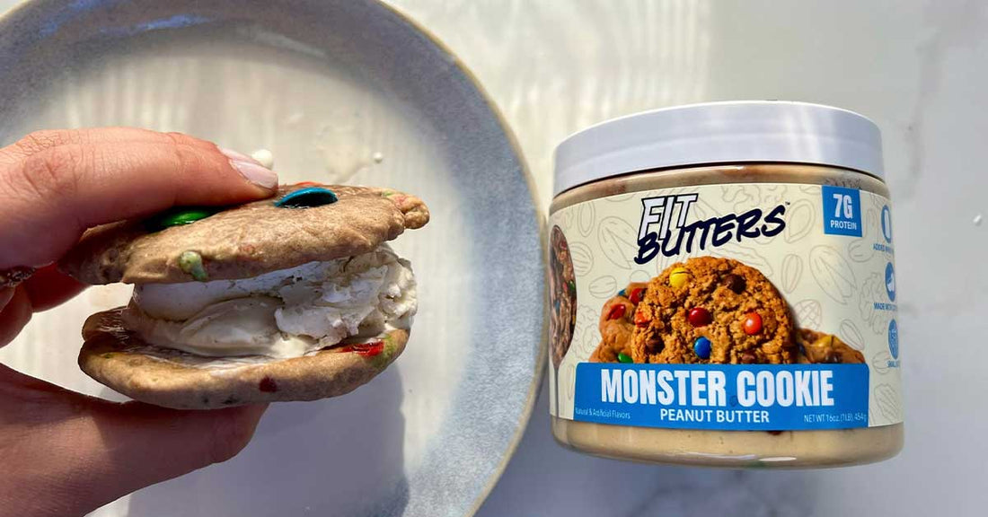FIt Butters Monster Cookie Ice Cream Sandwiches