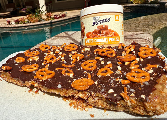 Fit Butters Sea Salt Caramel Pretzel Bars
