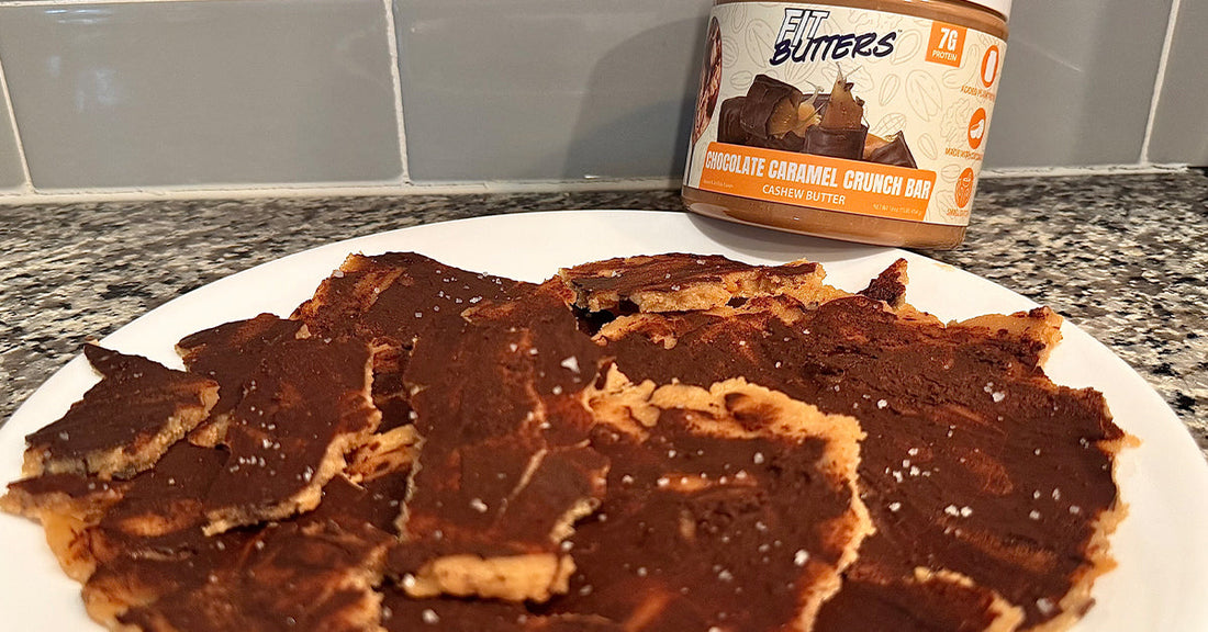 Chocolate Caramel Crunch Bar Fit Butters Cookie Dough Bark