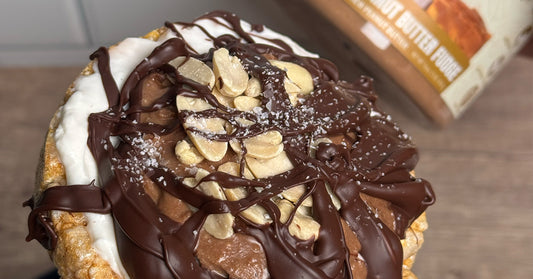 Snicker’s Inspired Fit Butters Chocolate Peanut Butter Fudge Rice Cake Treat