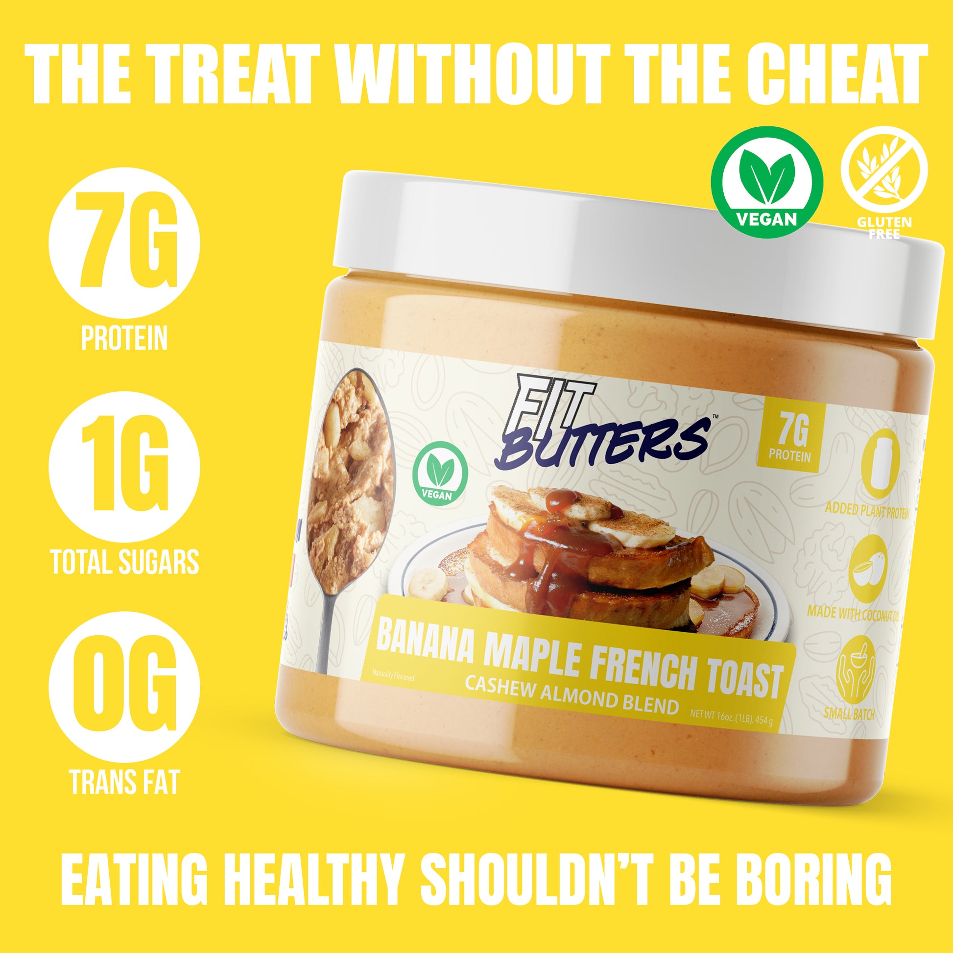 Banana Maple French Toast Cashew Almond Butter (Vegan)