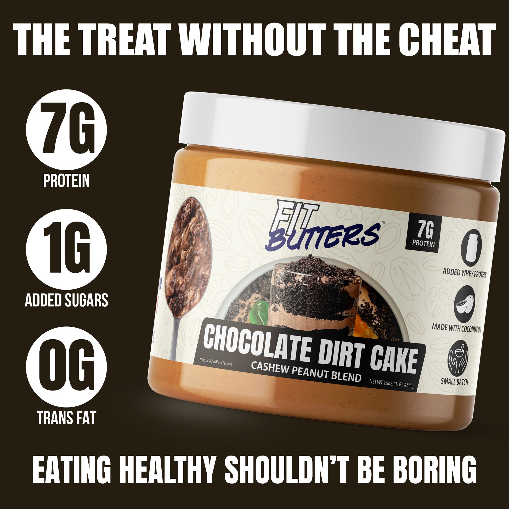 Chocolate Dirt Cake Cashew Peanut Butter