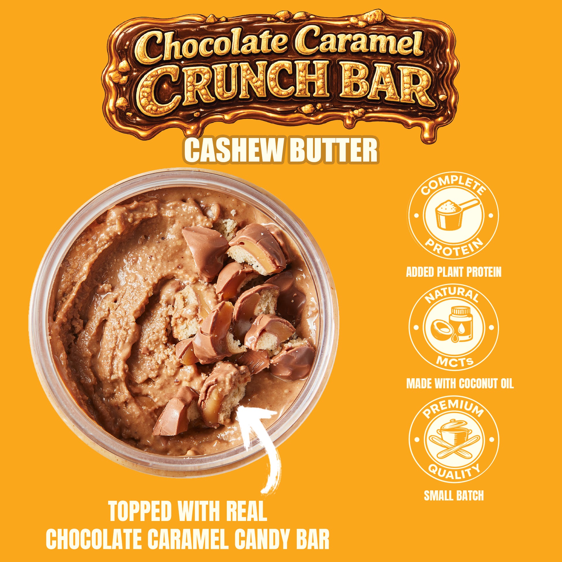 Chocolate Caramel Crunch Bar Cashew Butter