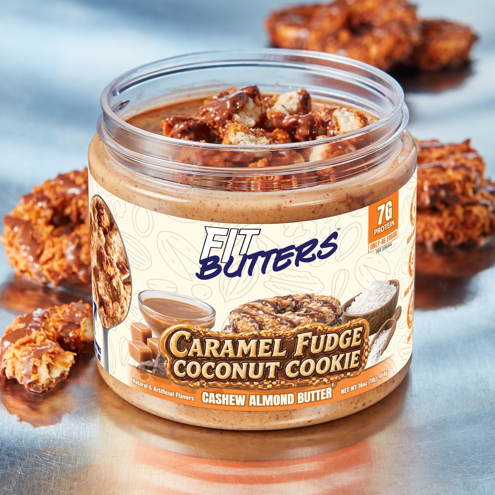 FIt Butters Caramel Fudge Coconut Cookie Cashew Almond Butter
