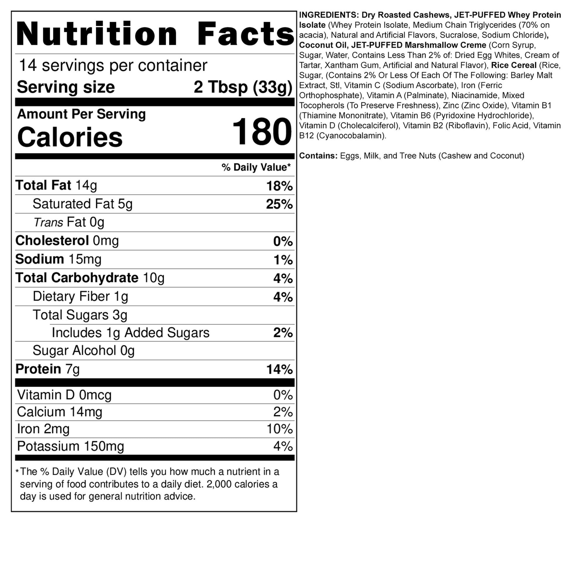 JET-PUFFED™ Cereal Bar Cashew Butter