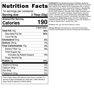 Chocolate Chip Cookie Dough Cashew Butter