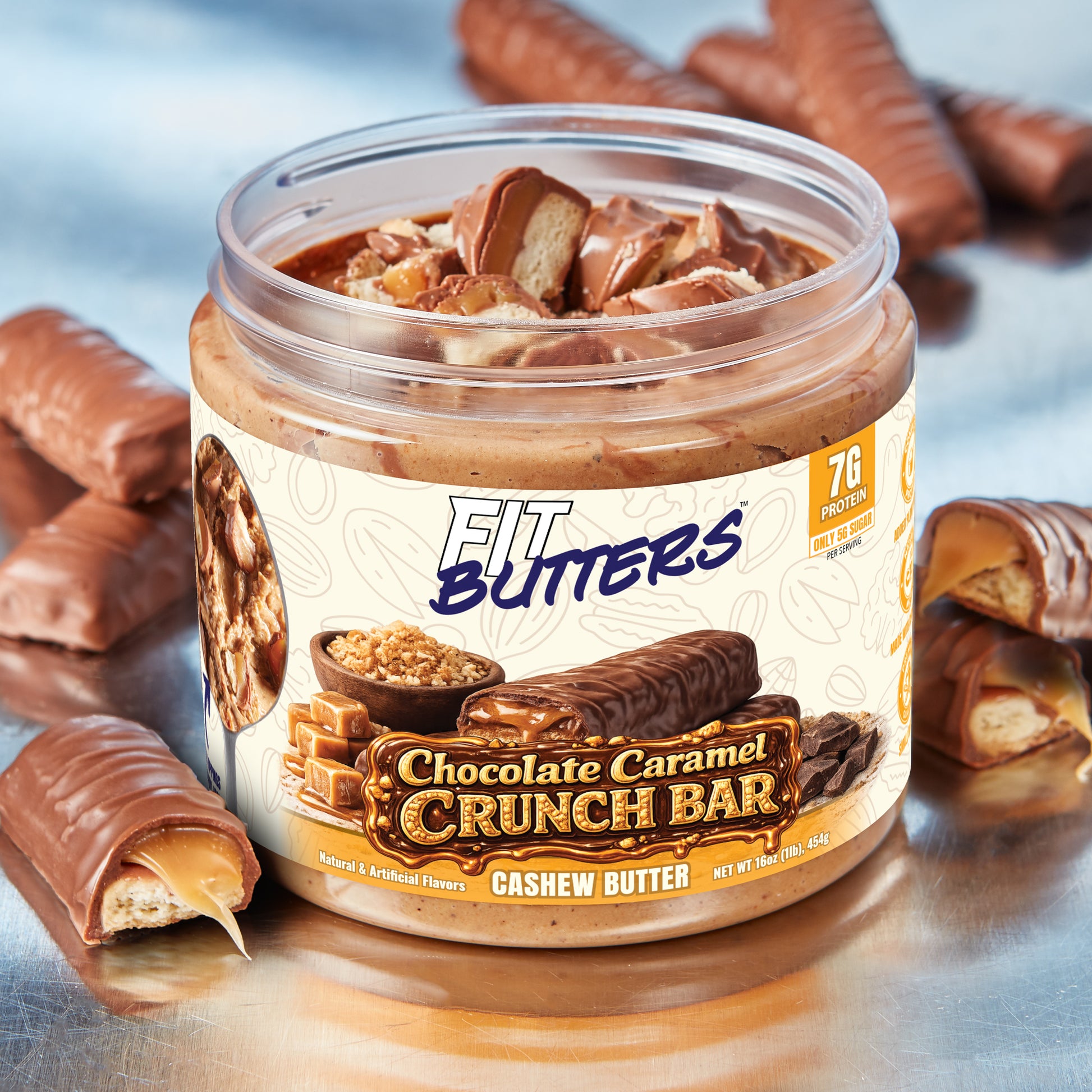 Chocolate Caramel Crunch Bar Cashew Butter