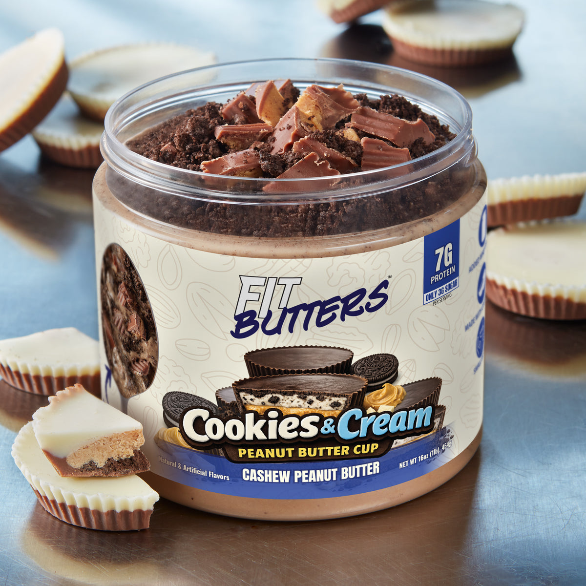Cookies & Cream Peanut Butter Cup Cashew Peanut Butter