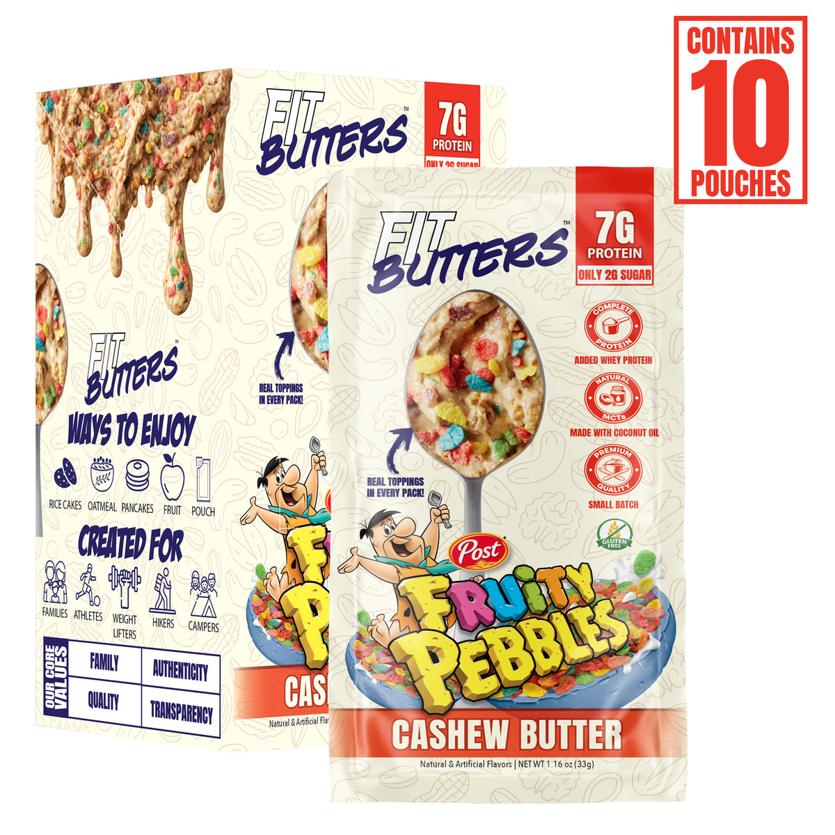 Fruity PEBBLES Cashew Butter Single Serve 10-Pack