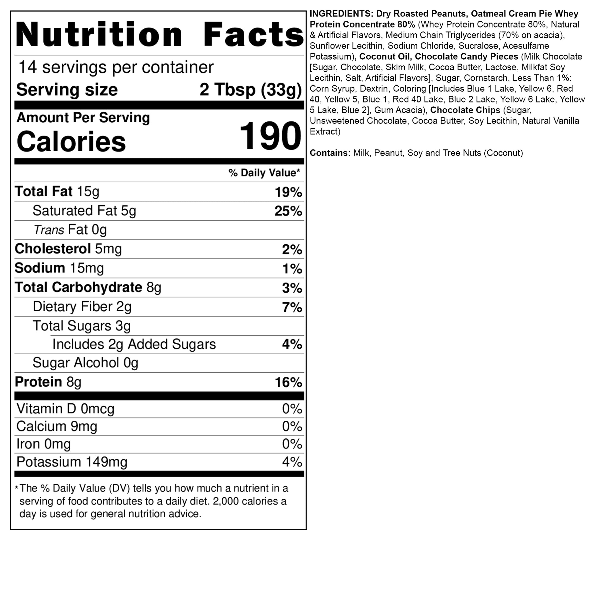 Monster Cookie Peanut Butter