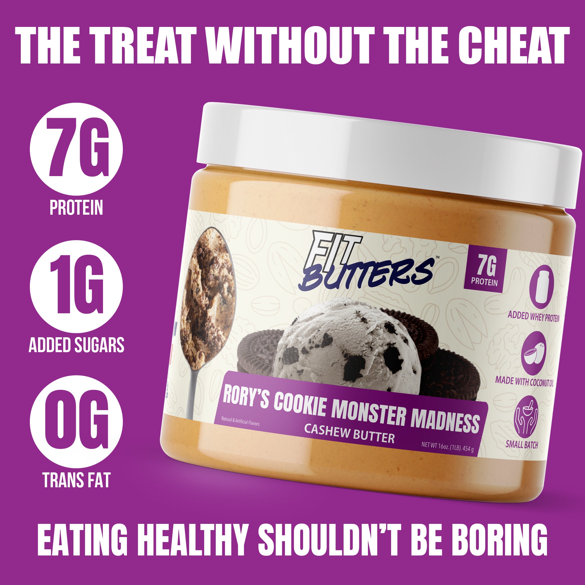 FIt Butters Rory's Cookie Monster Madness Cashew Butter – Fit Butters