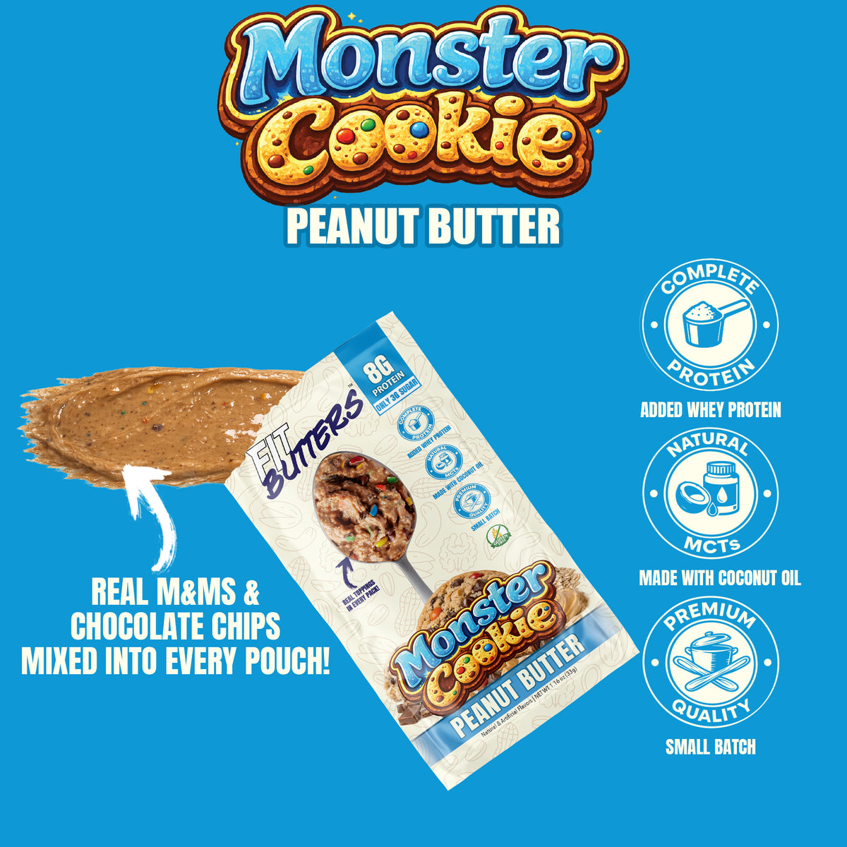 Monster Cookie Peanut Butter Single Serve 10-Pack