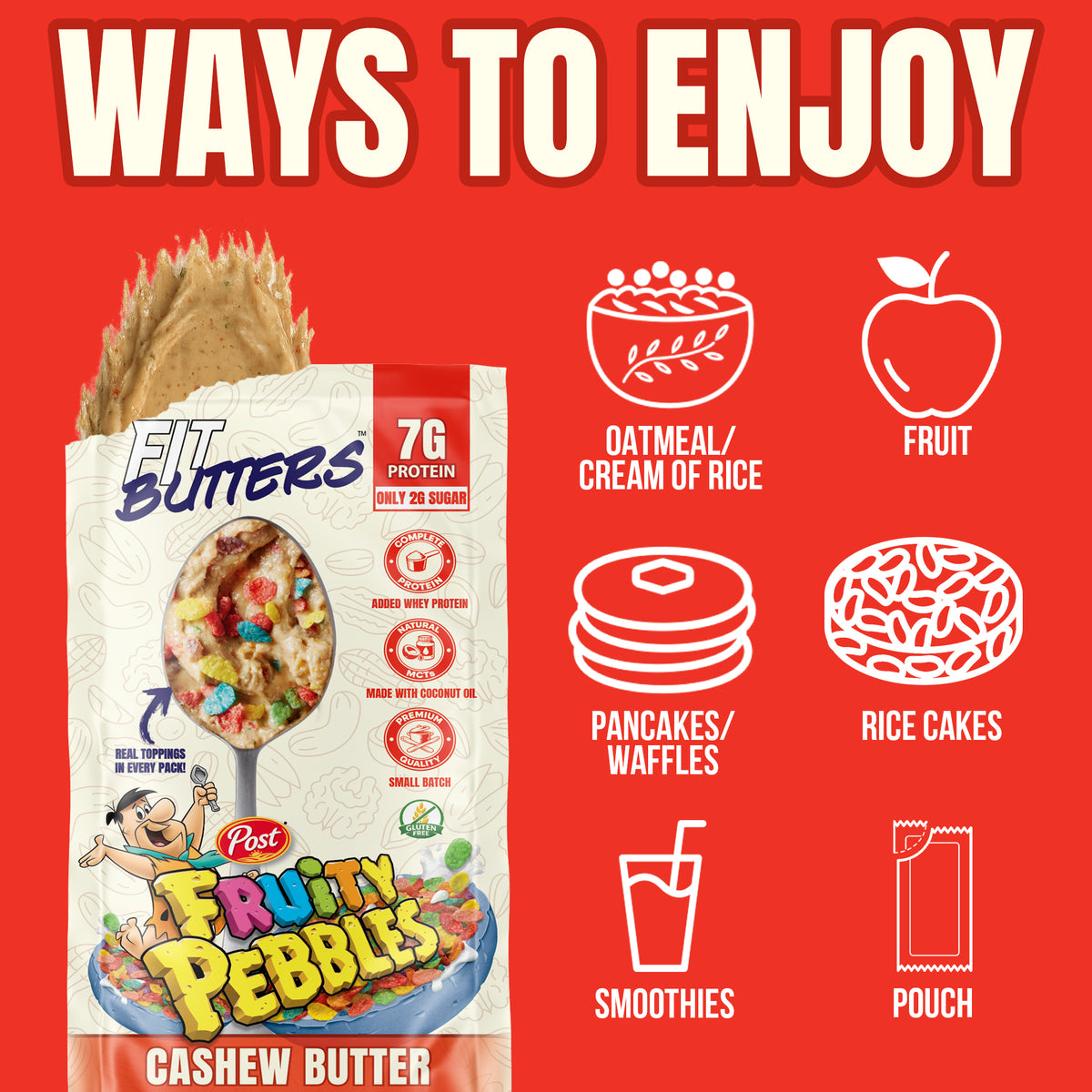 Fruity PEBBLES Cashew Butter Single Serve Packs