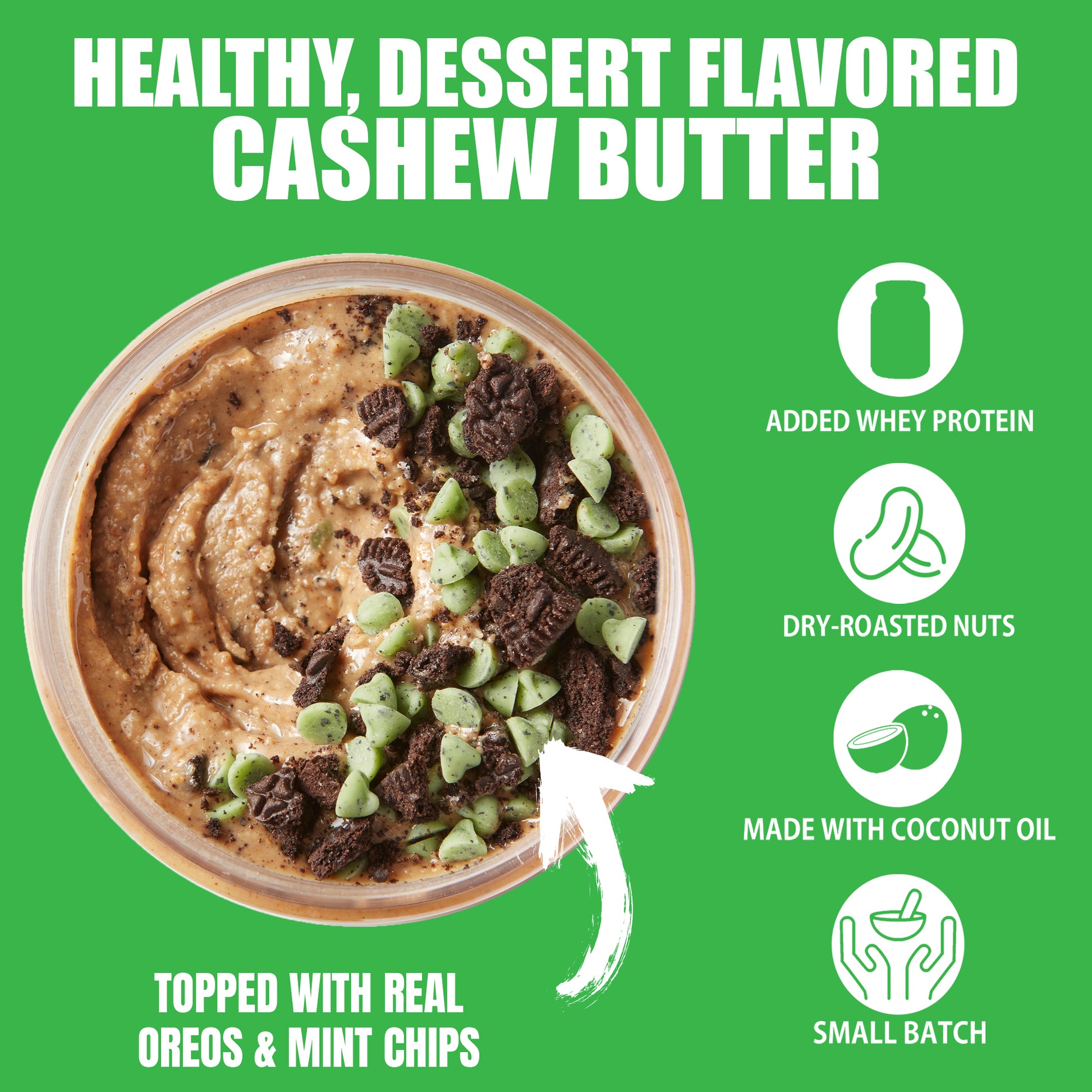 Mint Cookies and Cream Cashew Butter