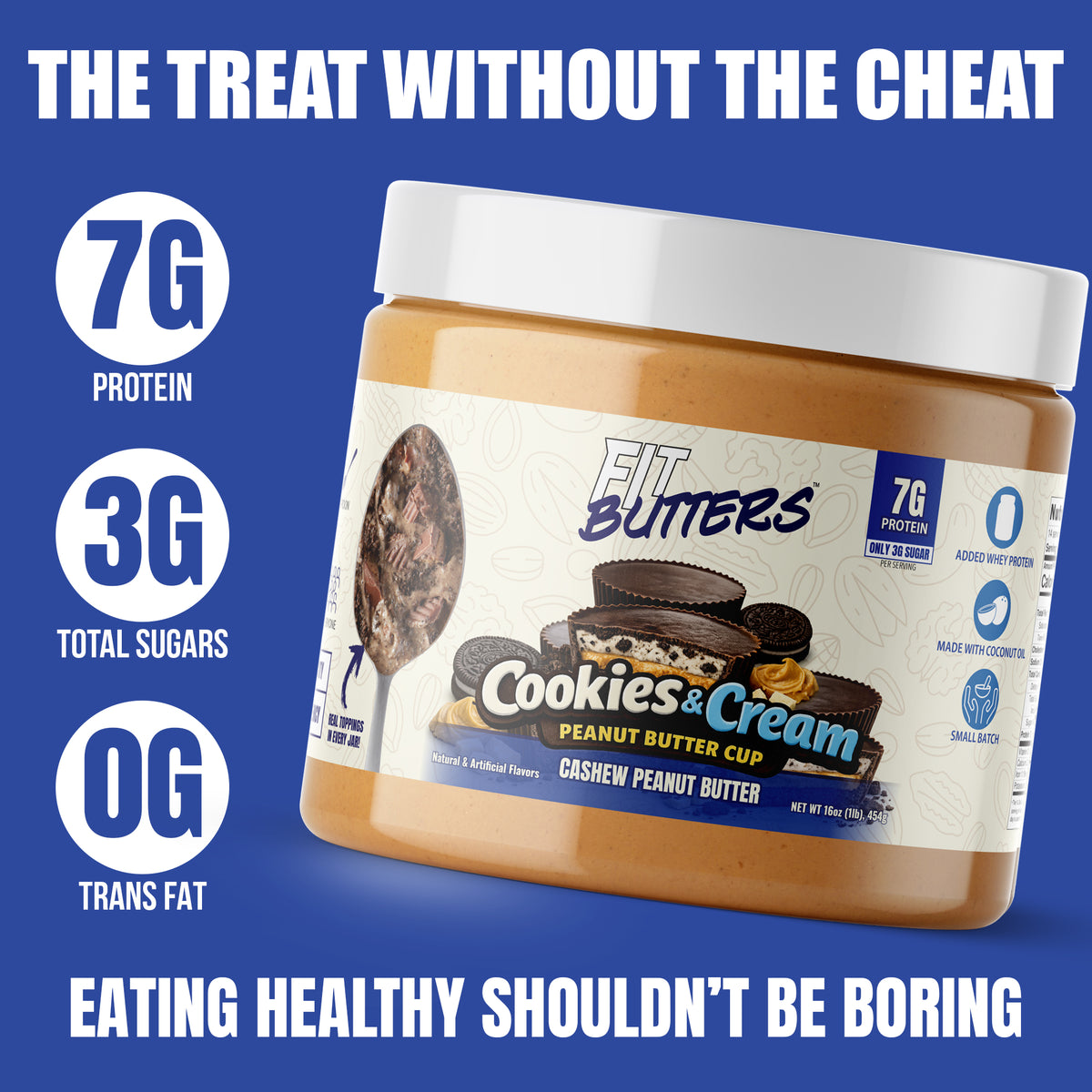 Cookies & Cream Peanut Butter Cup Cashew Peanut Butter