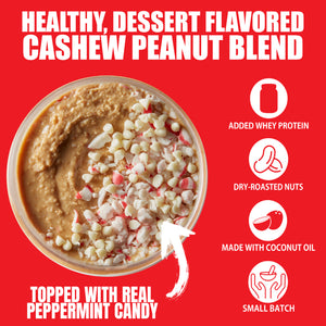 White Chocolate Peppermint Cashew Peanut Butter