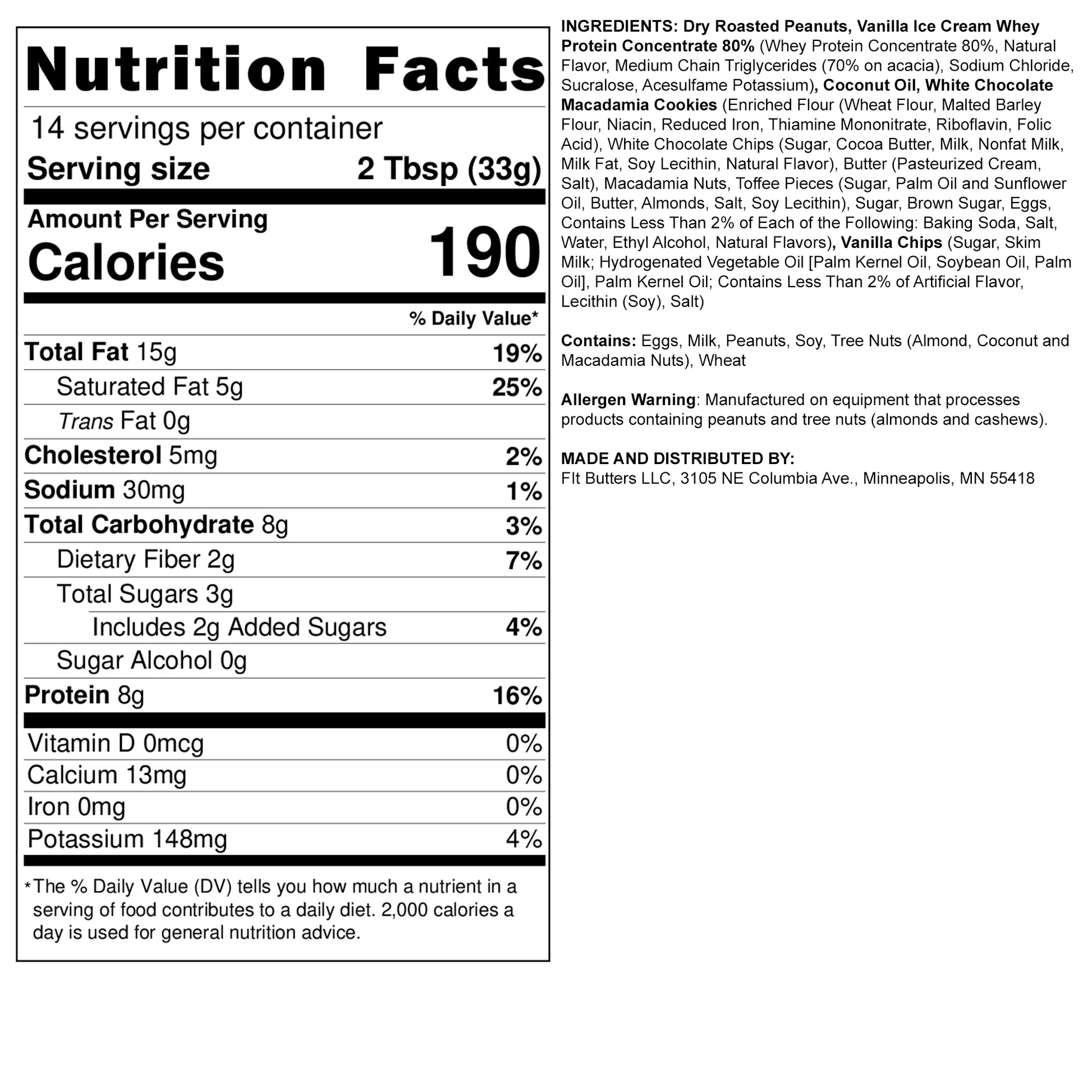 White Chocolate Macadamia Peanut Butter