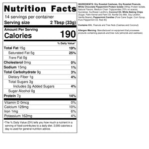 White Chocolate Peppermint Cashew Peanut Butter