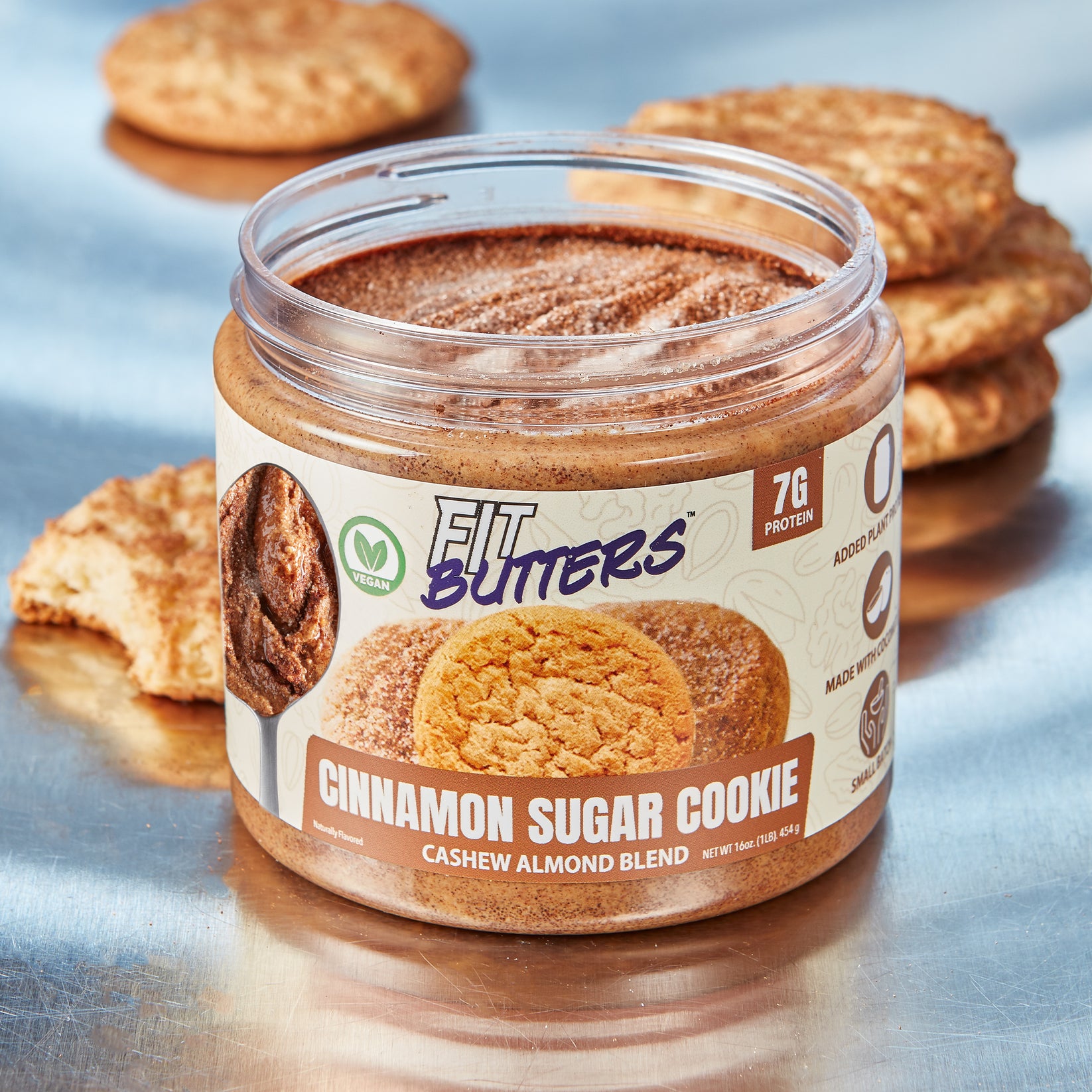 FIt Butters Cinnamon Sugar Cookie Cashew Almond Butter (Vegan) Fit